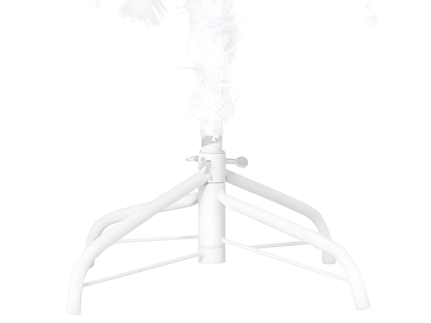 Árvore de Natal artificial pré-iluminada e bolas brancas 240 cm