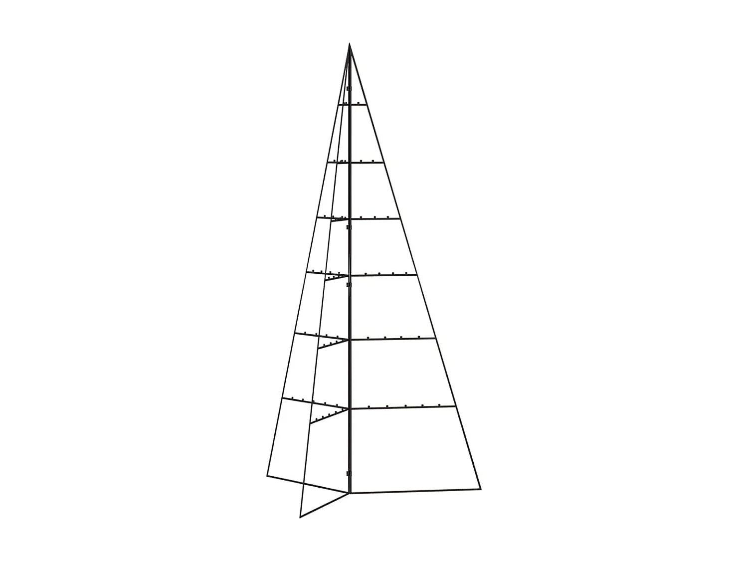 Albero di Natale in metallo per decorazione nero 140 cm