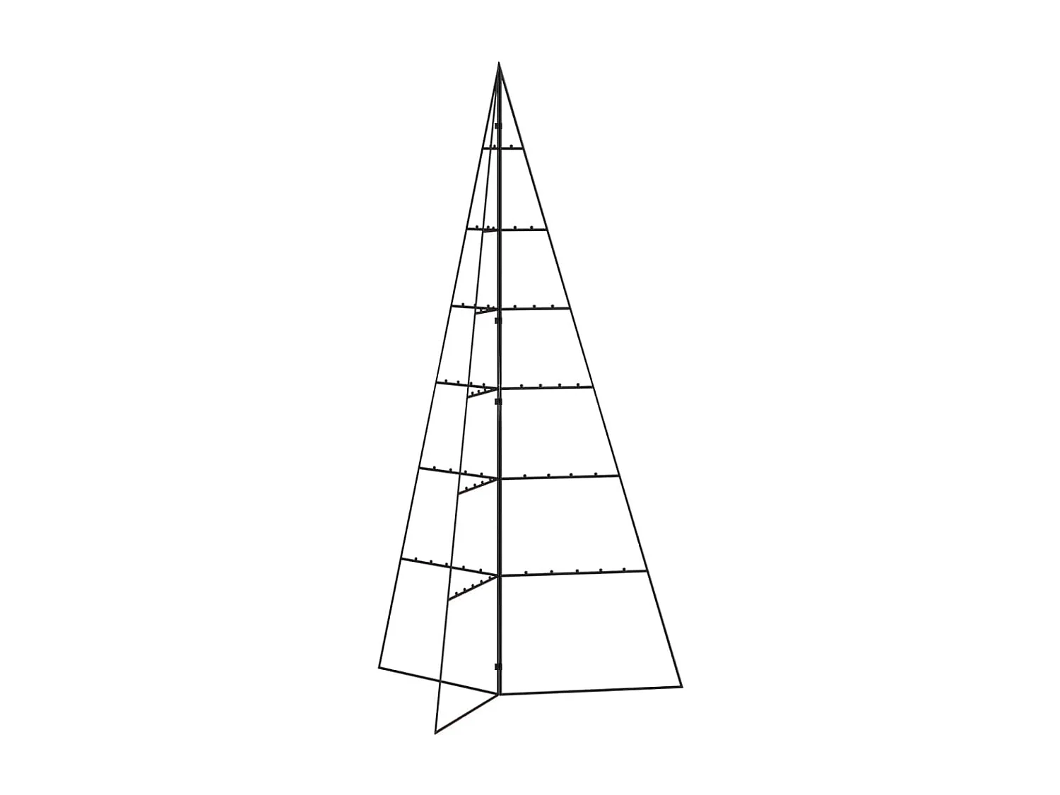 Albero di Natale in metallo per decorazione nero 140 cm