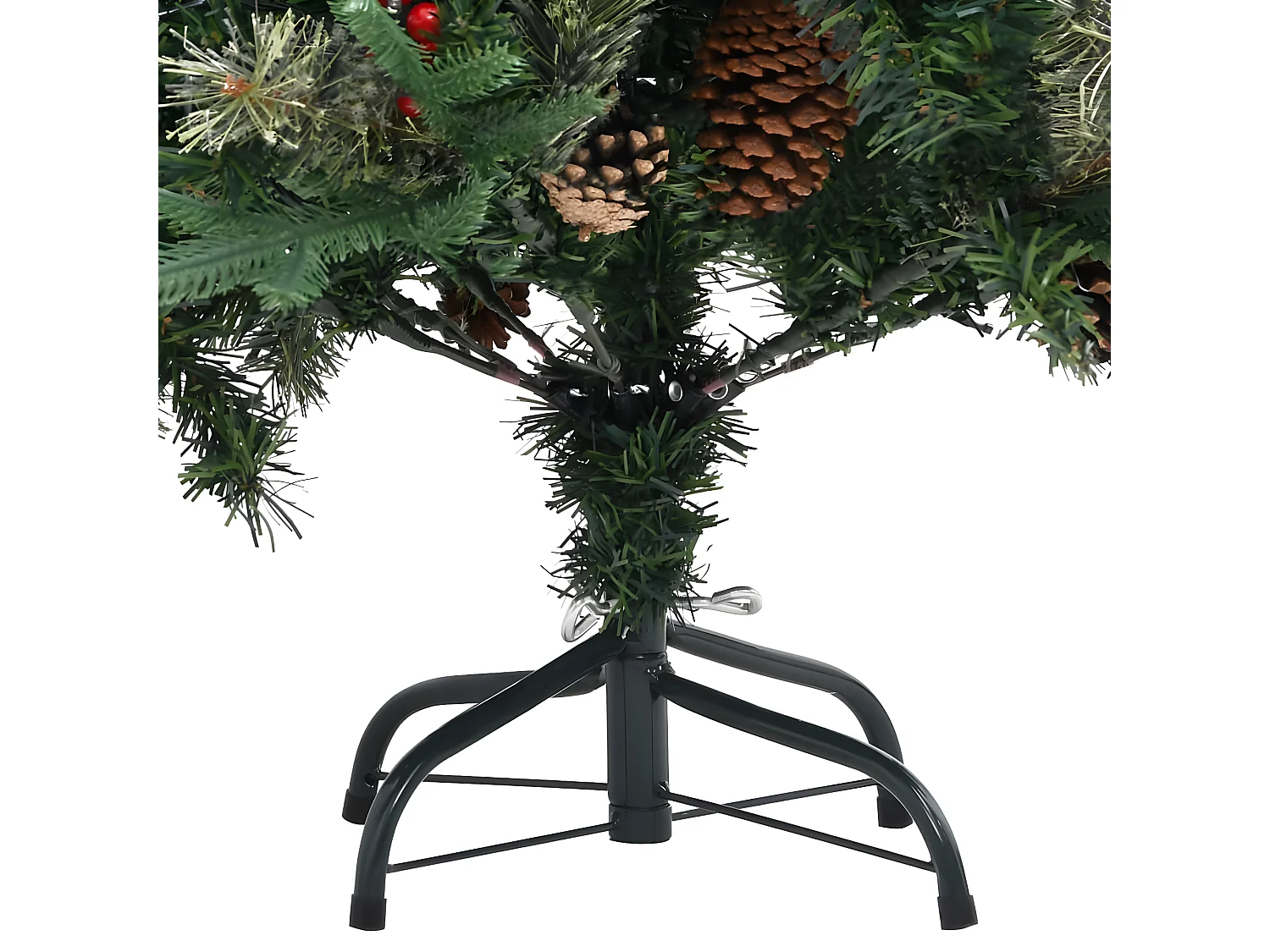 Sapin de No?l avec pommes de pin Vert 225 cm PVC et PE