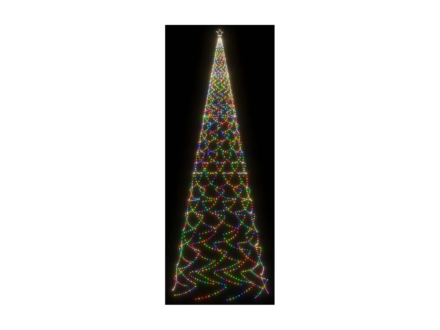Kerstboom met paal 3000 gekleurde LED's 800 cm