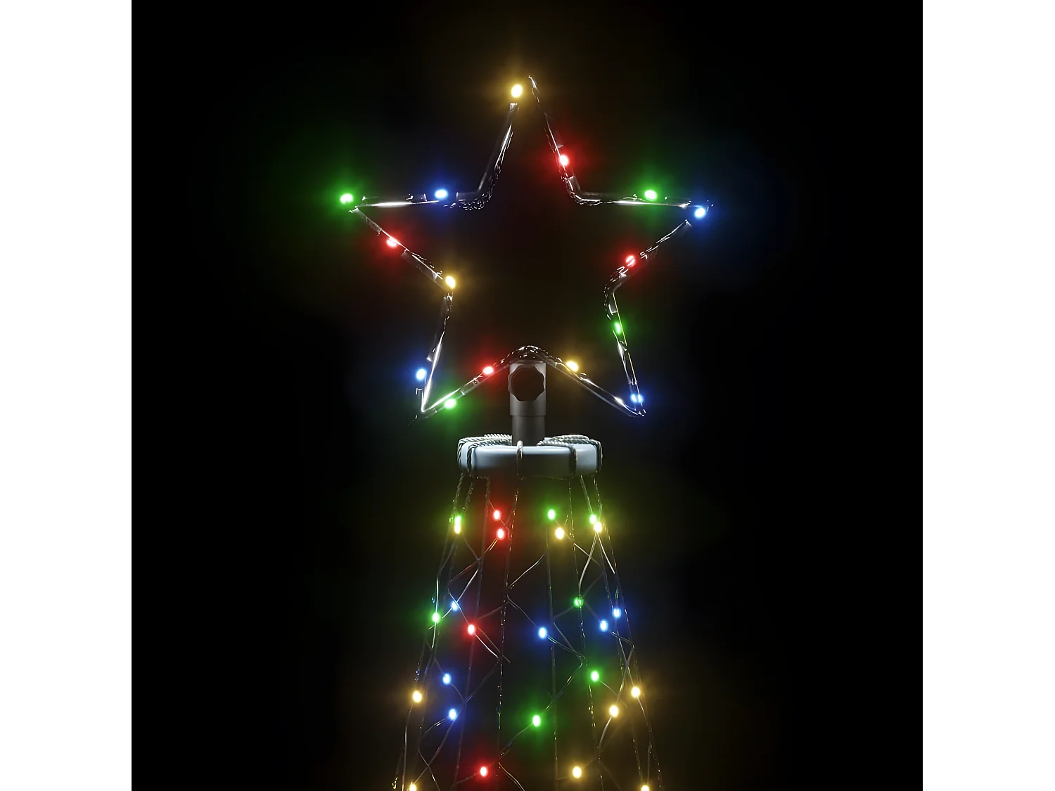 Kerstboom met paal 3000 gekleurde LED's 800 cm