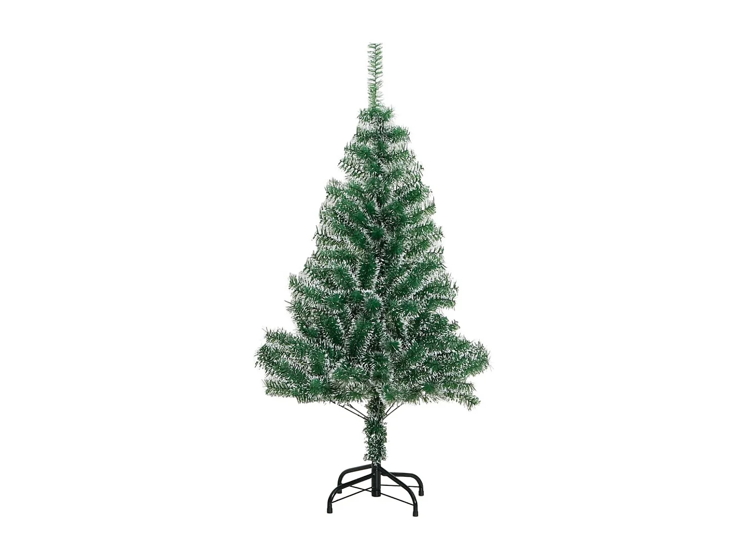 Albero di Natale artificiale 150 LED e palline e neve floccata 150 cm