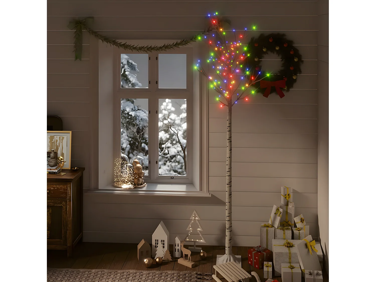 Sapin de No?l 200 LED colorées Saule 2,2 m Int/Ext