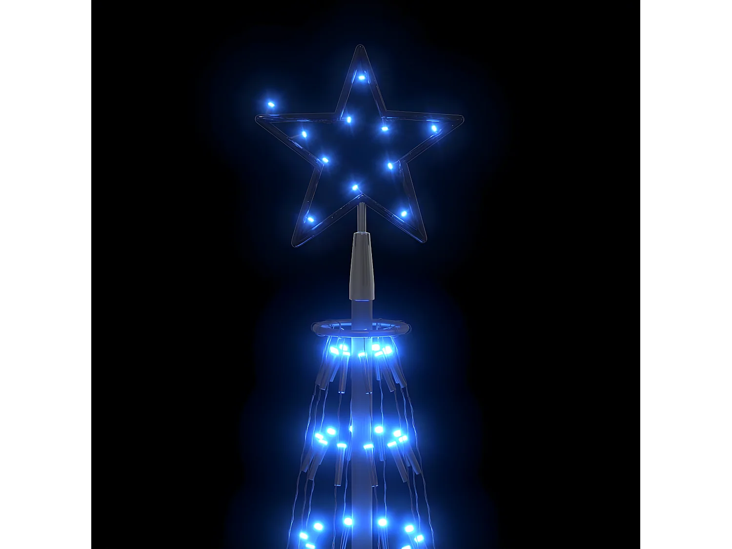 Sapin de No?l c?ne 752 LED bleues Décoration 160x500 cm