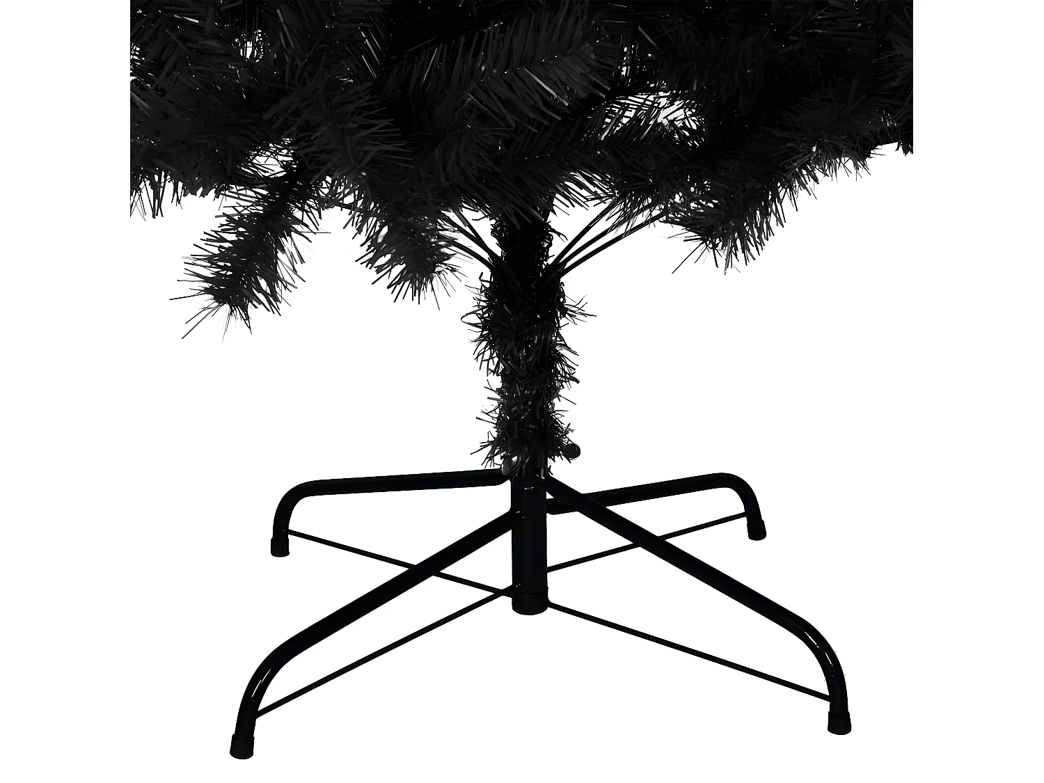 Sapin de No?l artificiel avec support noir 210 cm PVC