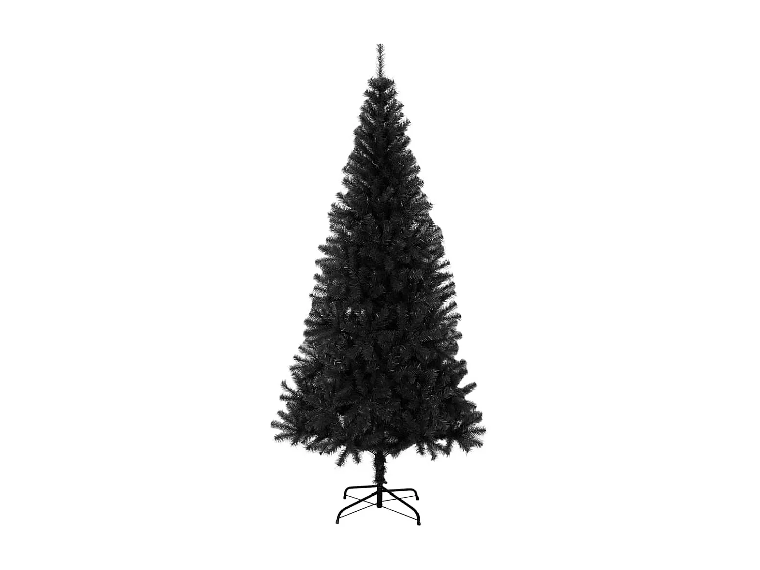 Árbol de Navidad artificial con soporte negro 210 cm PVC