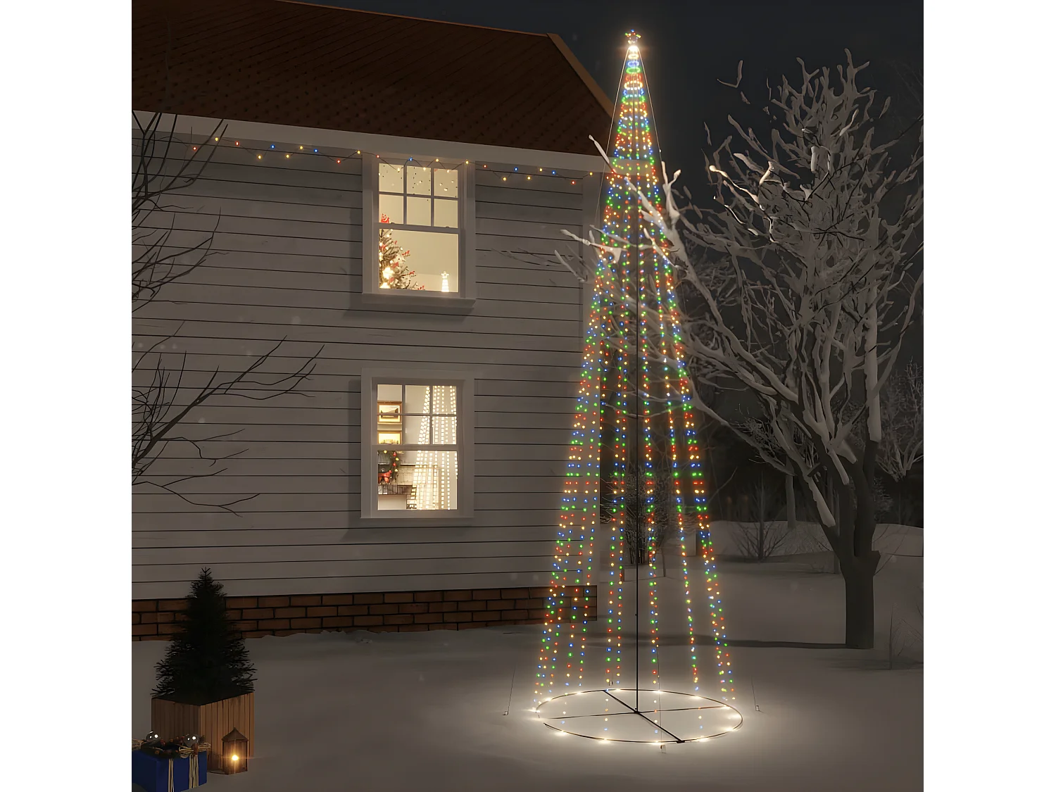 Arbre de No?l c?ne 1134 LED Colorées 230x800 cm