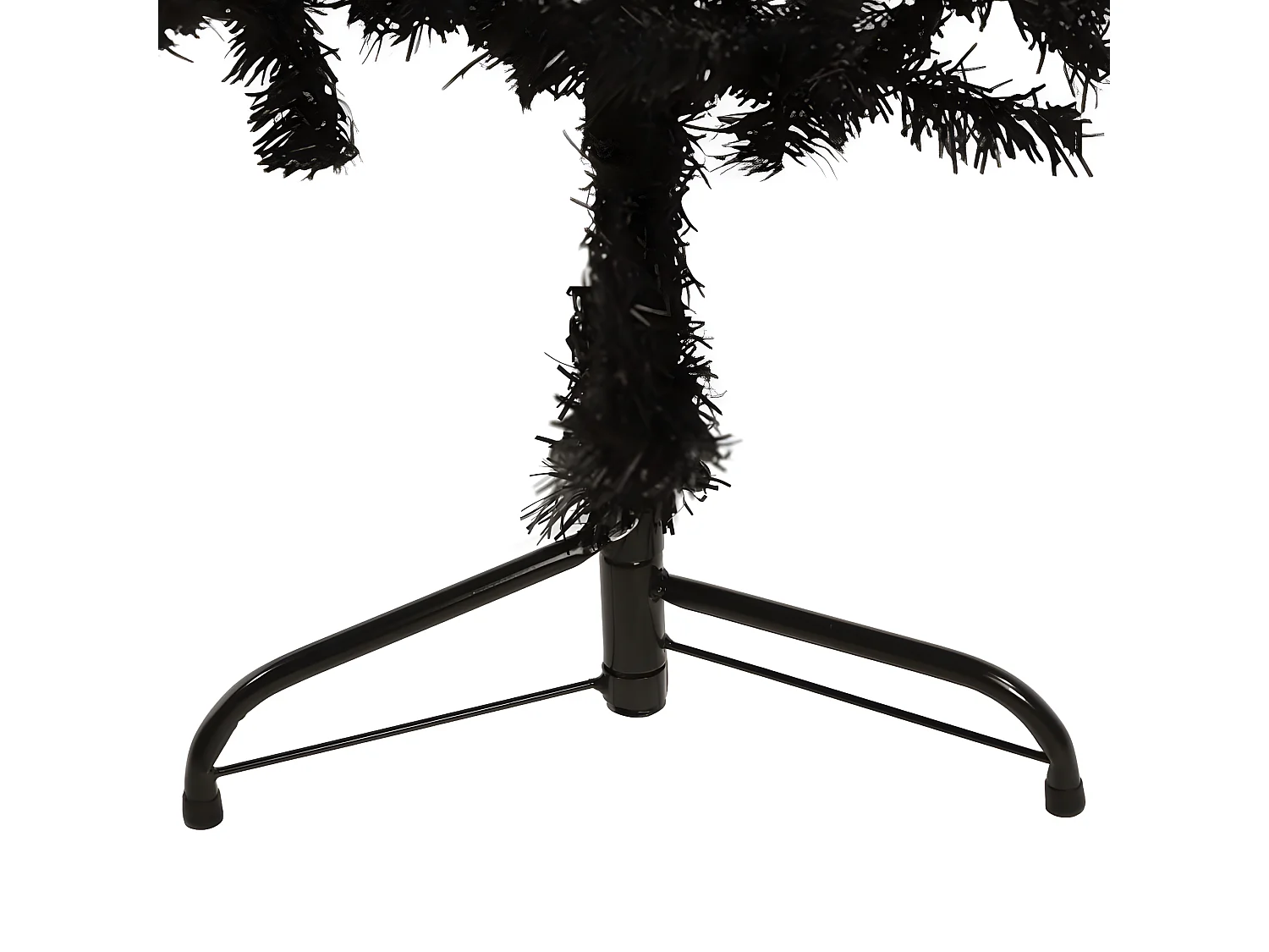 Albero di Natale artificiale mezzo sottile con supporto nero 120 cm
