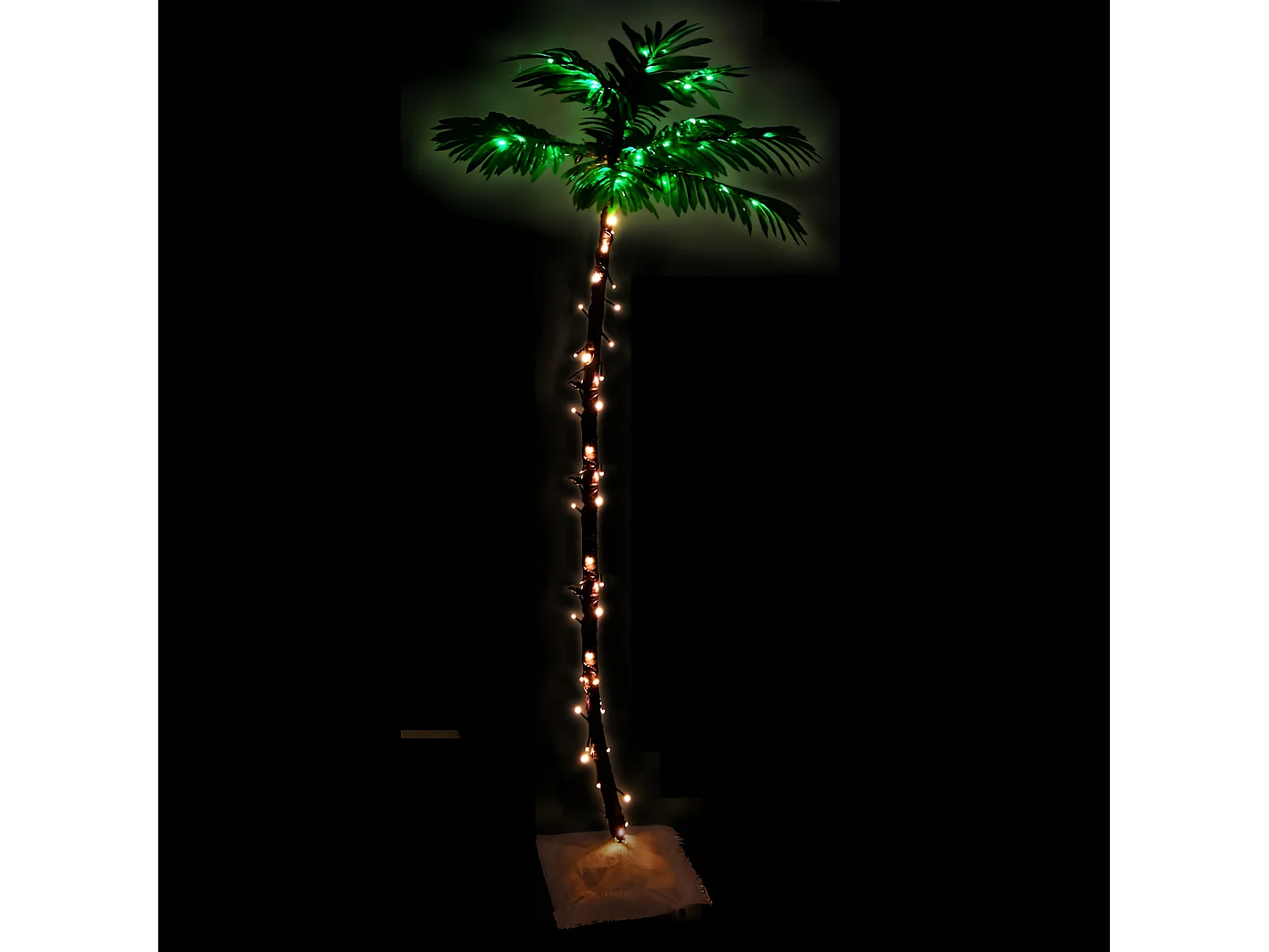 Palmera LED 96 LEDs blanco cálido 180 cm