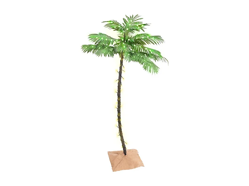 Palmera LED 88 LEDs blanco cálido 150 cm