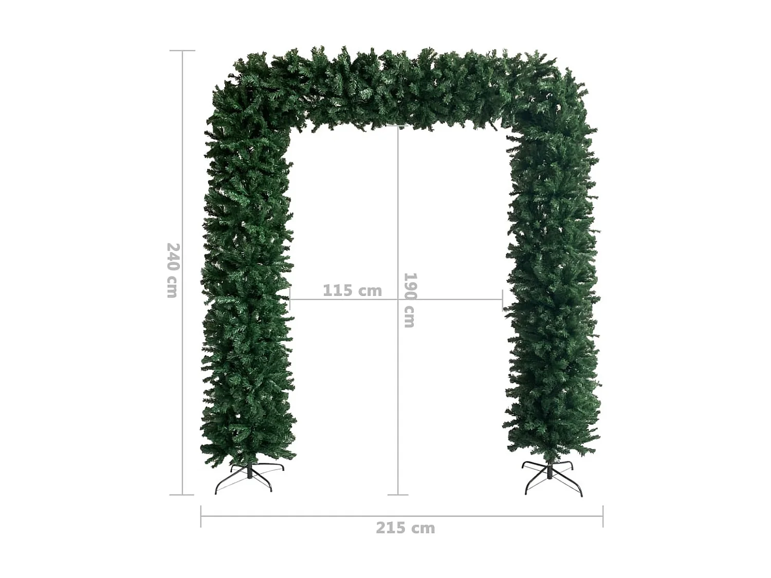 Weihnachtsbaumbogen Grün 240 cm