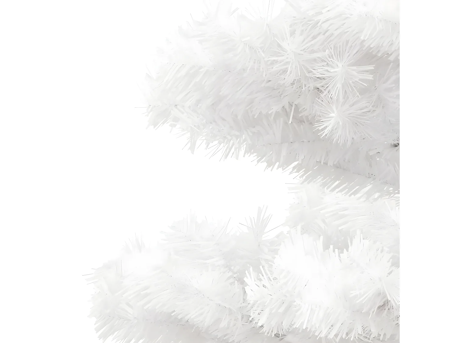 Árvore de Natal helicoidal pré-iluminada com vaso branco 120 cm PVC