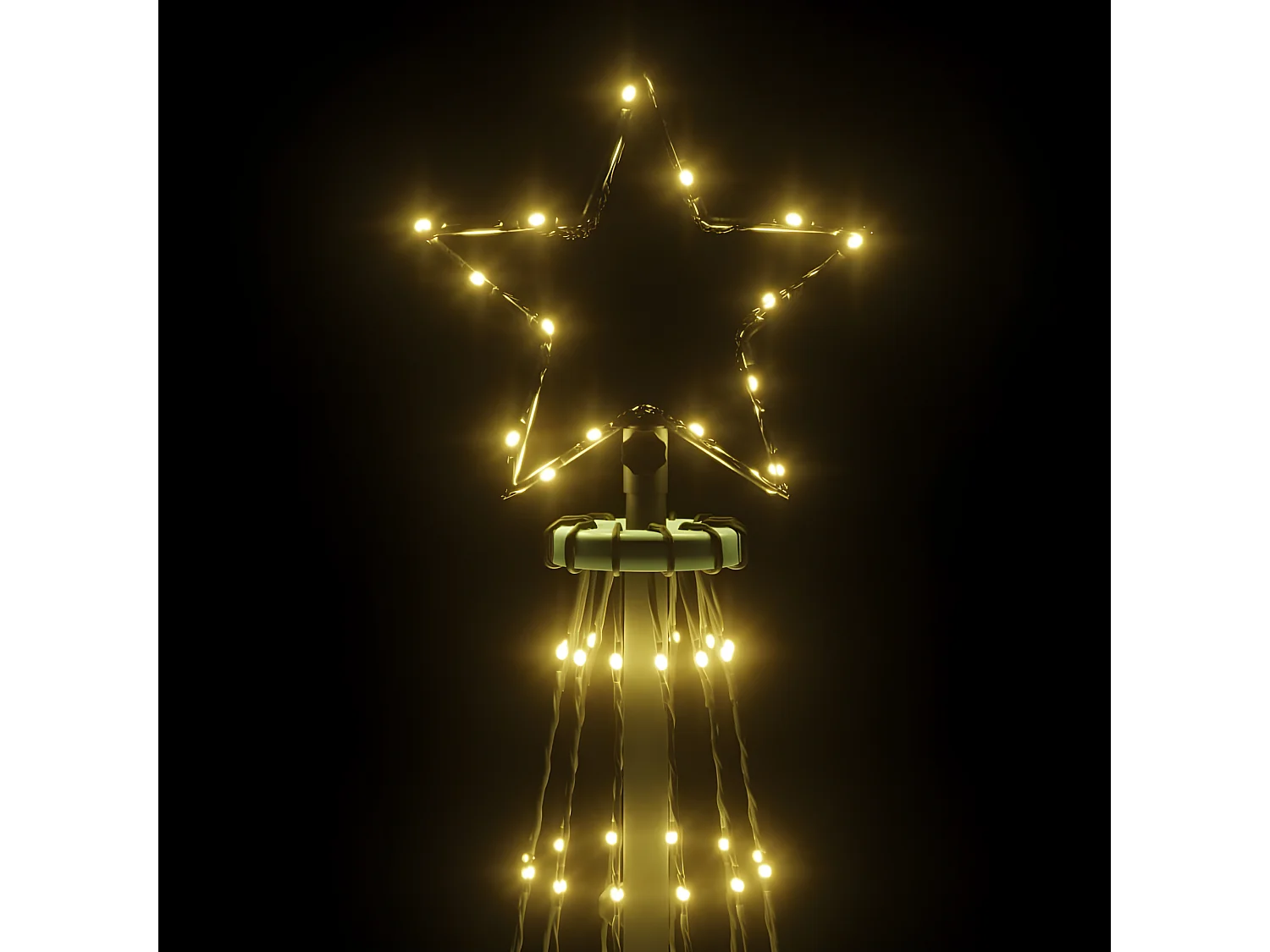 Albero di Natale con picchetto 732 LED bianco caldo 500 cm