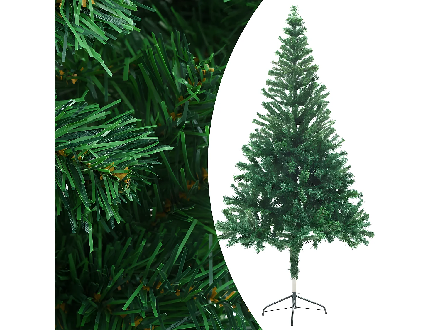 Árbol de Navidad artificial preiluminado/bolas 150 cm 380 ramas
