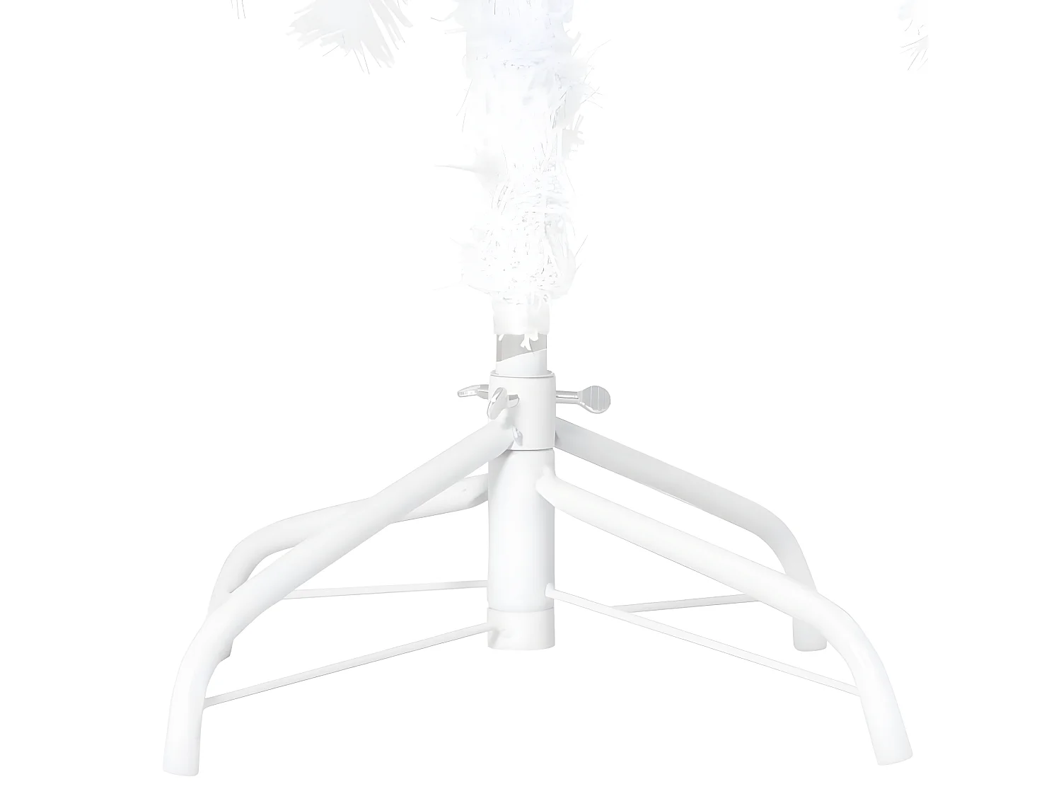Arbre de No?l artificiel pré-éclairé et boules blanc 180 cm PVC