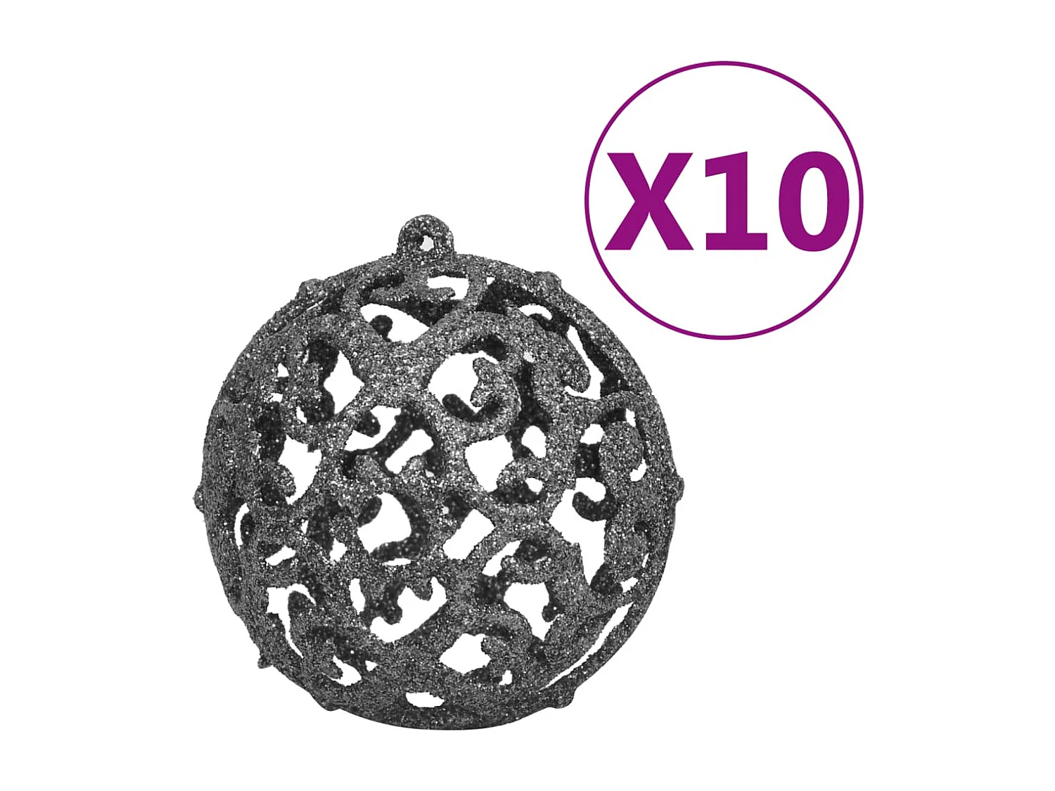 Albero di Natale artificiale 300 LED e palline e neve floccata 210 cm