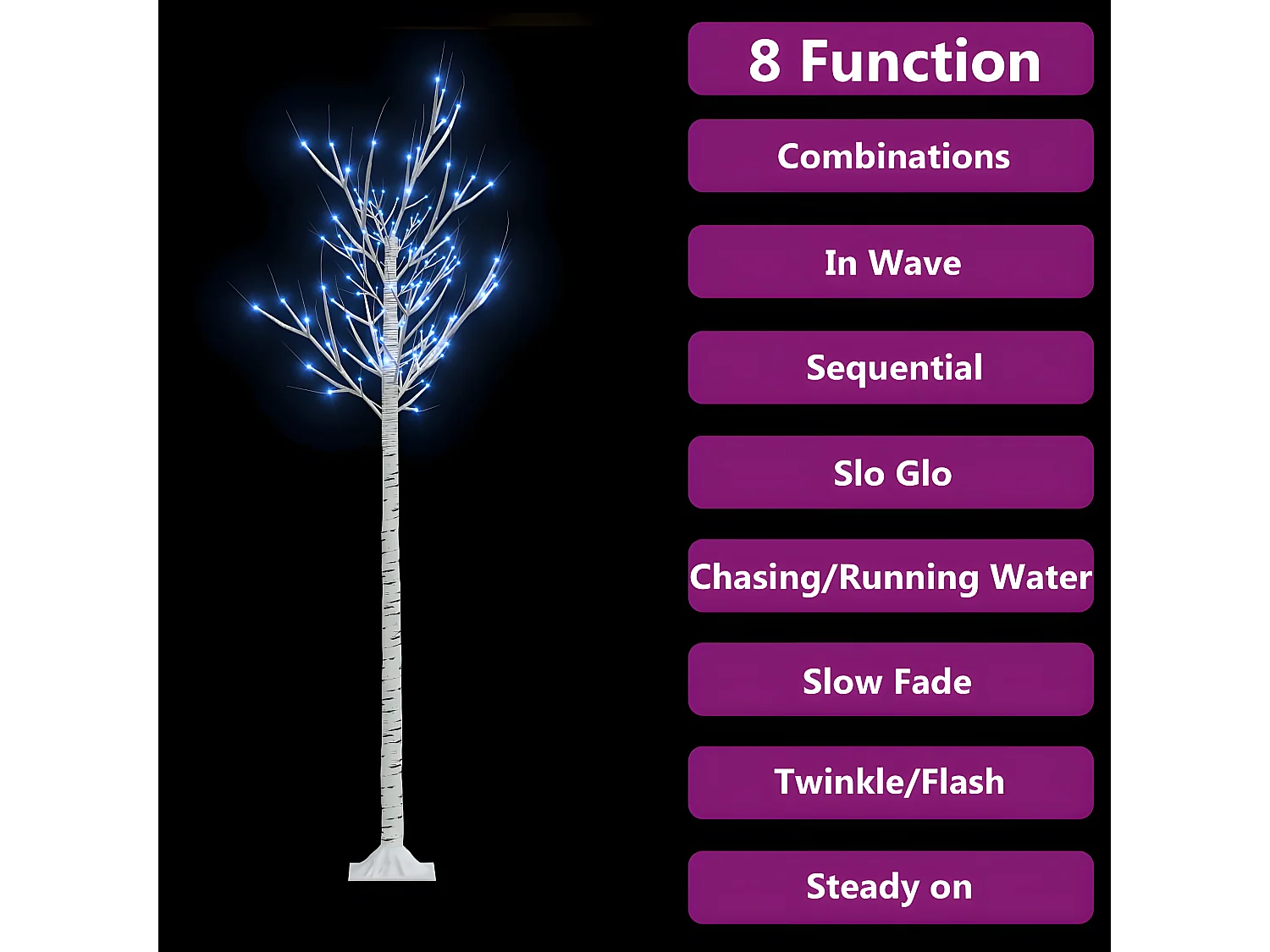 Sapin de No?l 180 LED bleues Saule 1,8 m Int/Ext