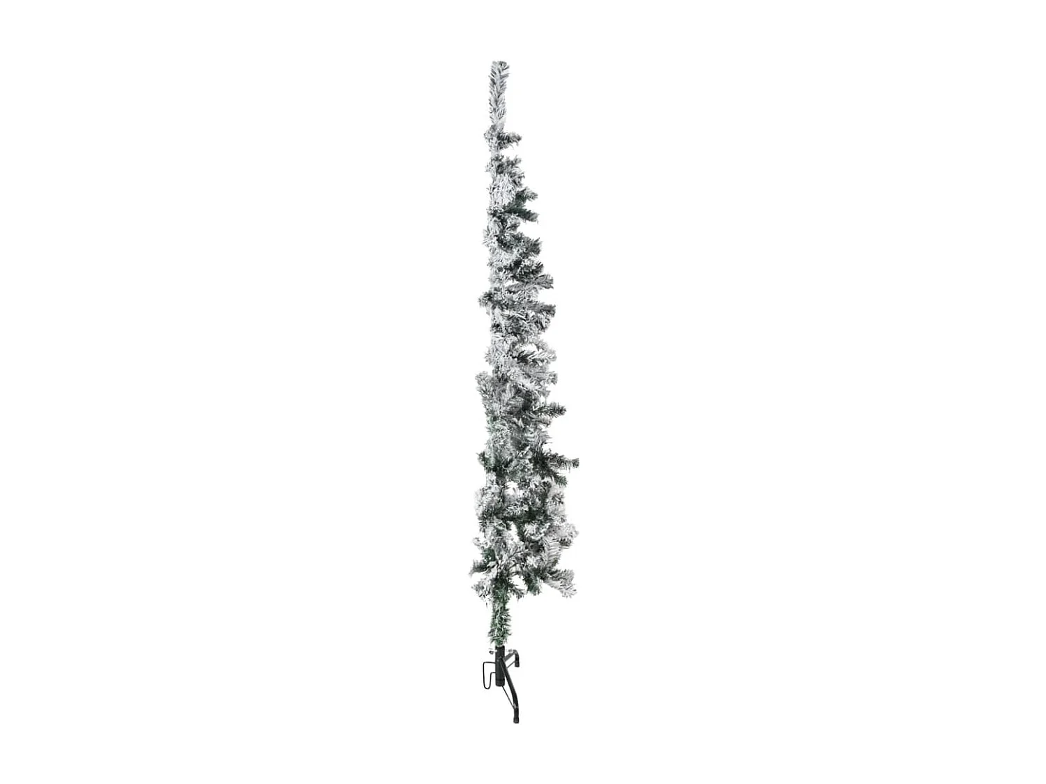 Demi sapin de No?l artificiel mince avec neige floquée 150 cm