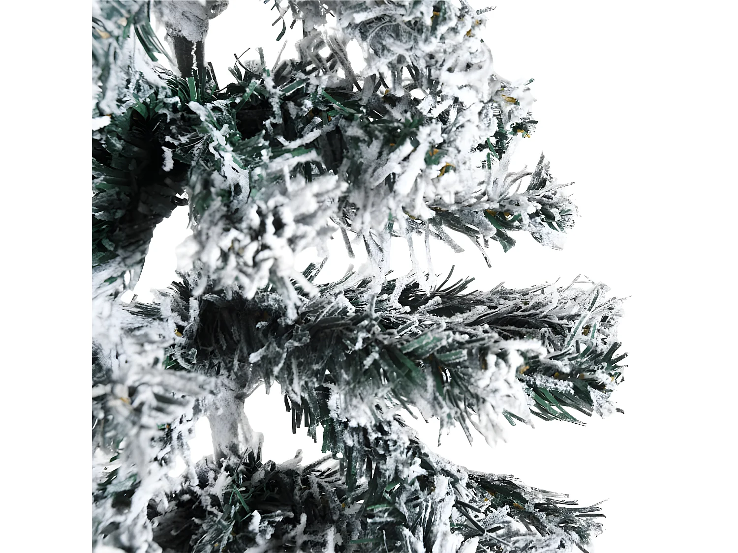Demi sapin de No?l artificiel mince avec neige floquée 150 cm