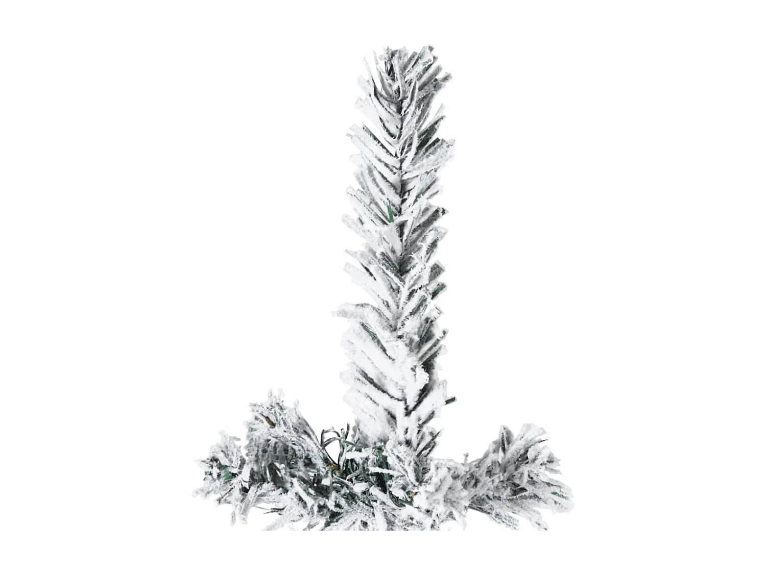 Demi sapin de No?l artificiel mince avec neige floquée 150 cm