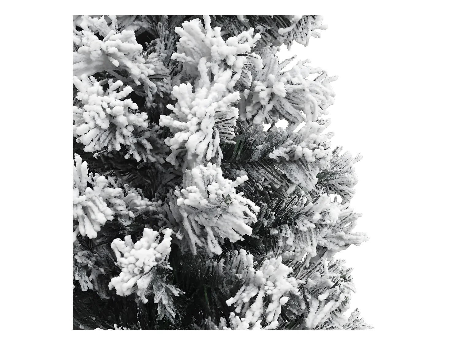 Dünner künstlicher Weihnachtsbaum, grüne Schneeflocke, 150 cm, PVC