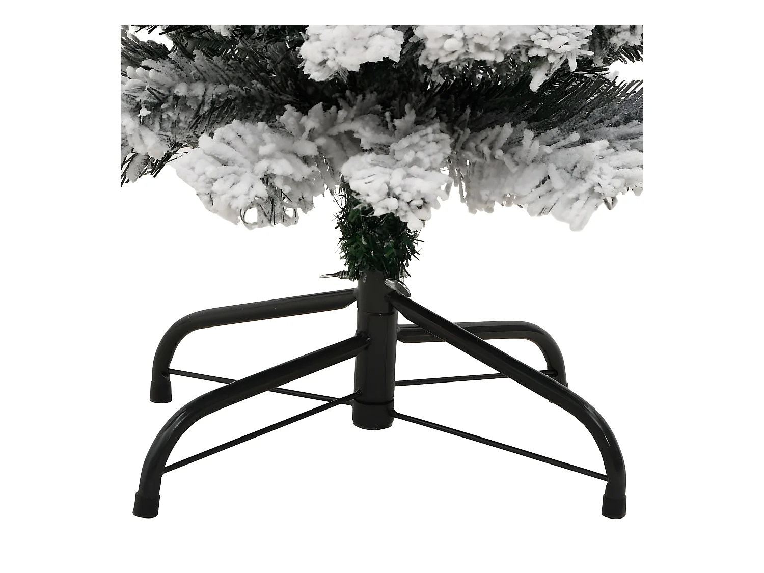 Dünner künstlicher Weihnachtsbaum, grüne Schneeflocke, 150 cm, PVC