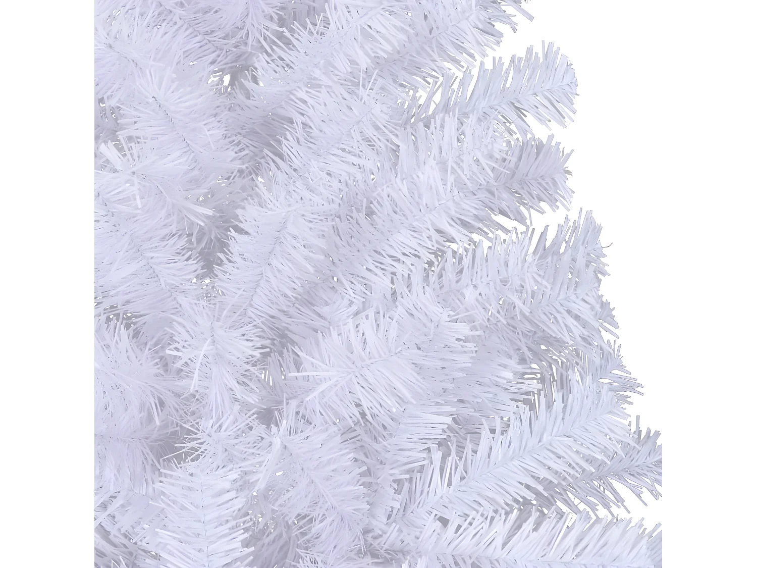 Mezzo albero di Natale artificiale con supporto bianco 180 cm in PVC
