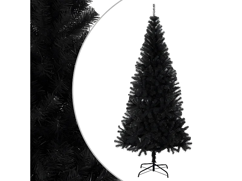 Albero di Natale artificiale con supporto nero 240 cm in PVC