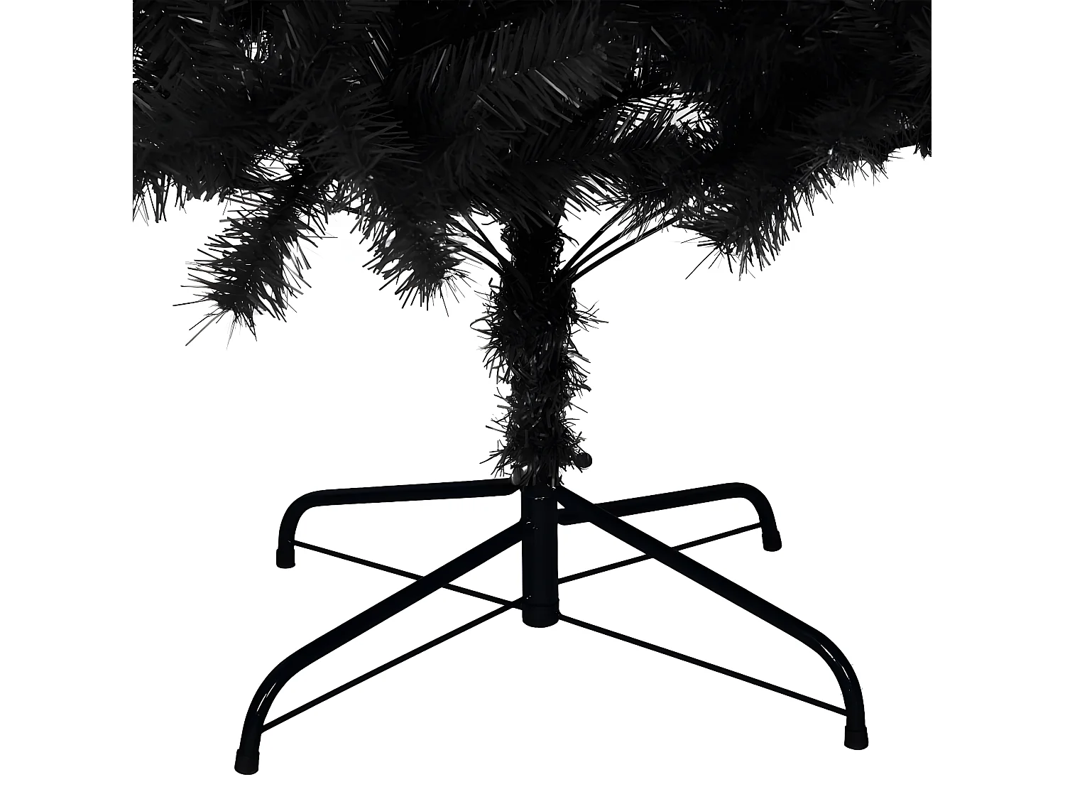 Sapin de No?l artificiel avec support noir 240 cm PVC