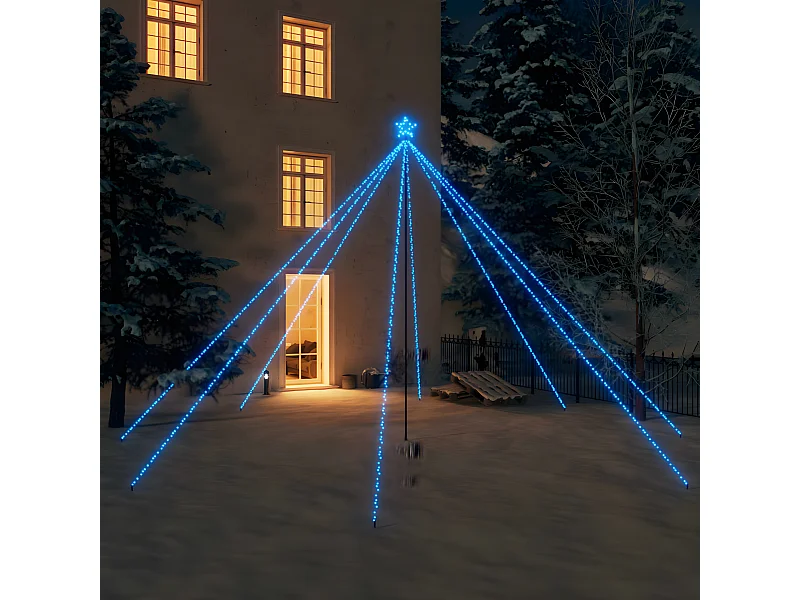 Lumières d'arbre de No?l Int/Extérieur 800 LED bleues 5 m