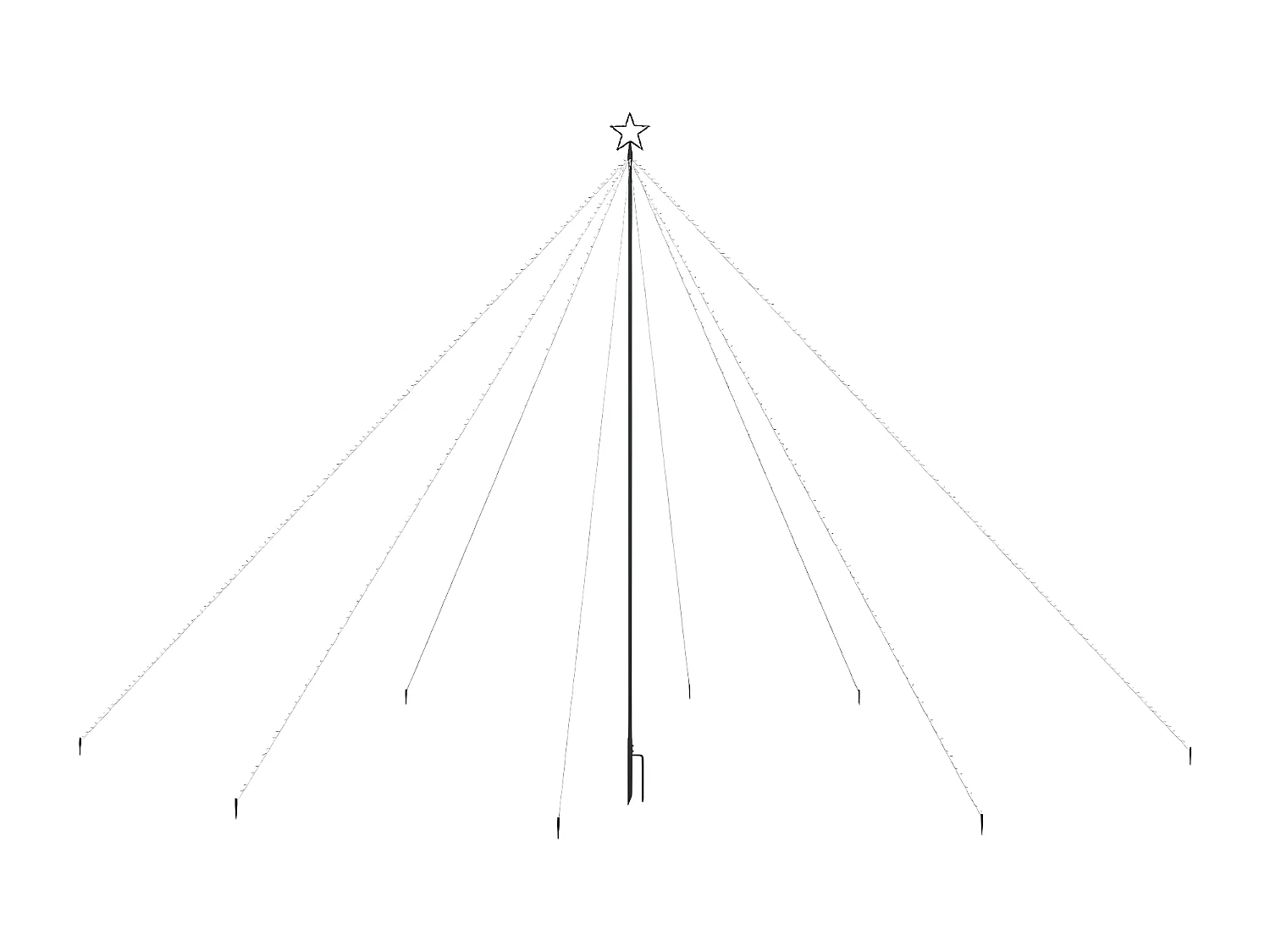 Lumières d'arbre de No?l Int/Extérieur 800 LED bleues 5 m
