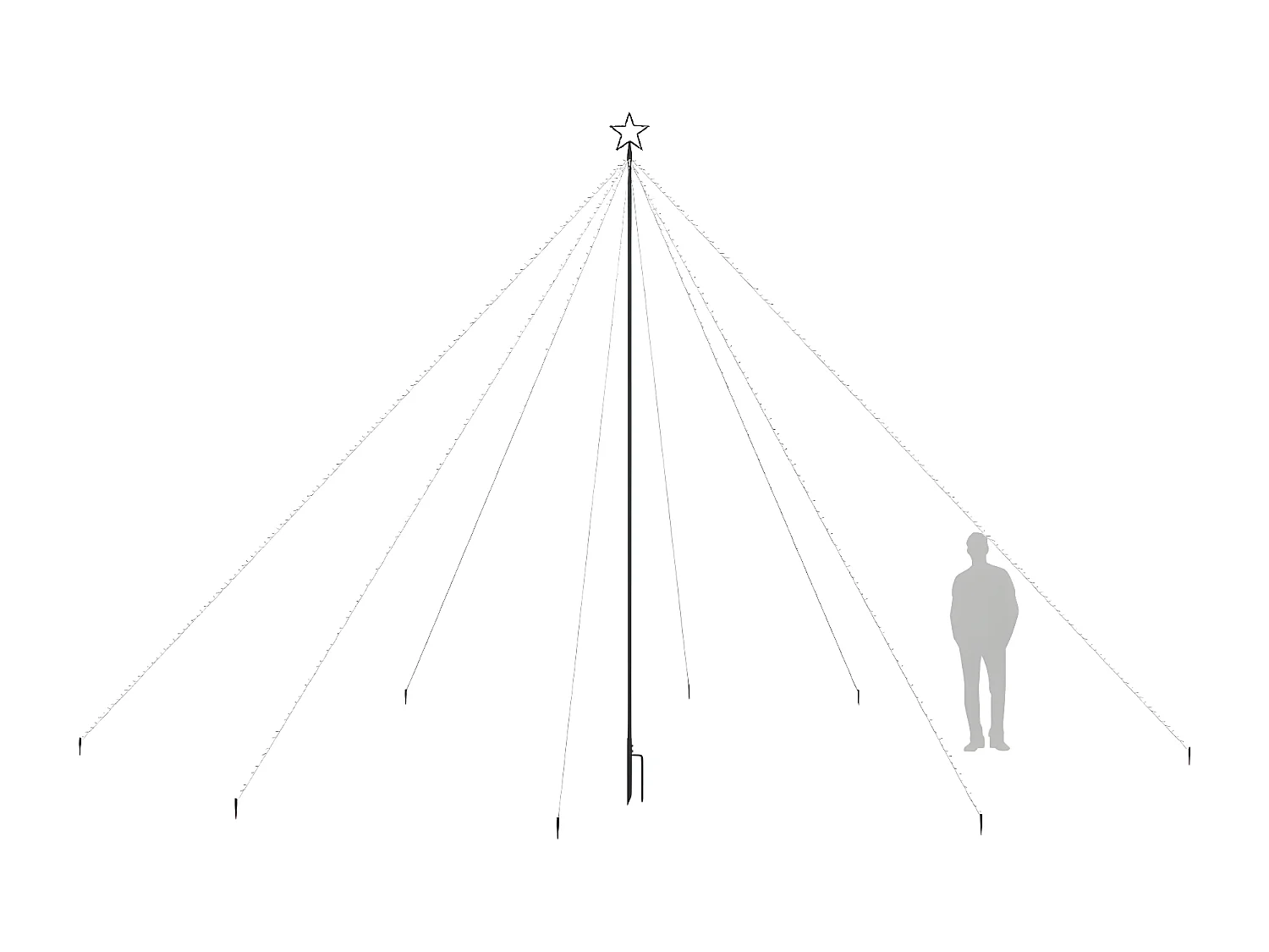 Lumières d'arbre de No?l Int/Extérieur 800 LED bleues 5 m