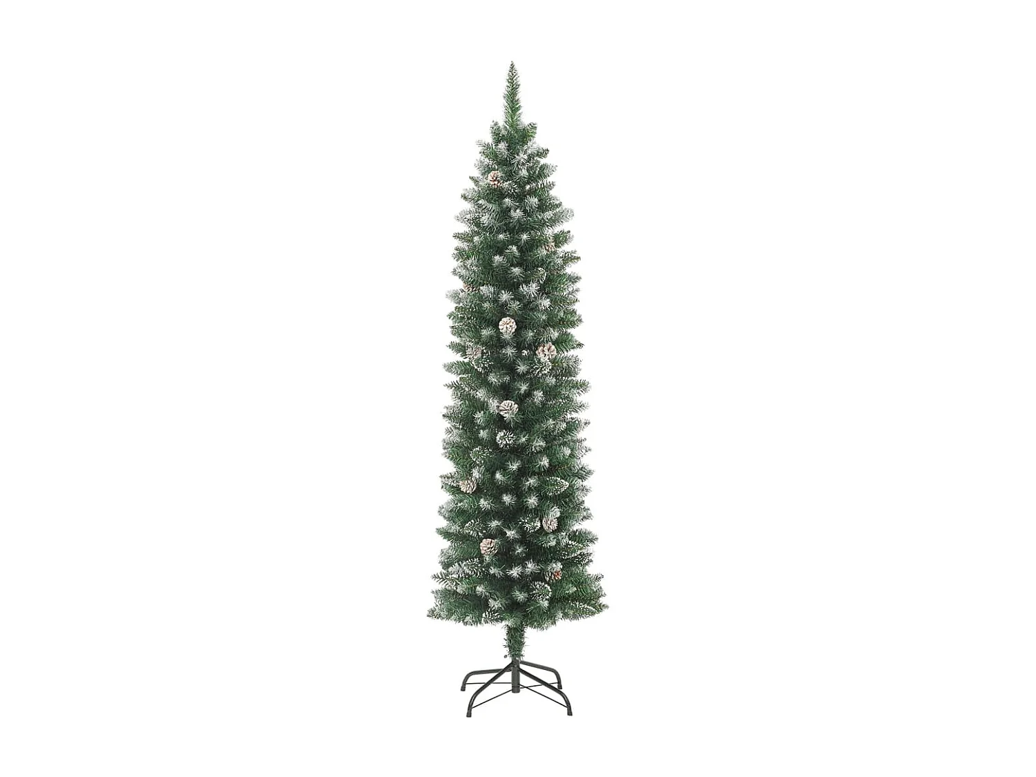 Sapin de No?l artificiel mince avec support 180 cm PVC