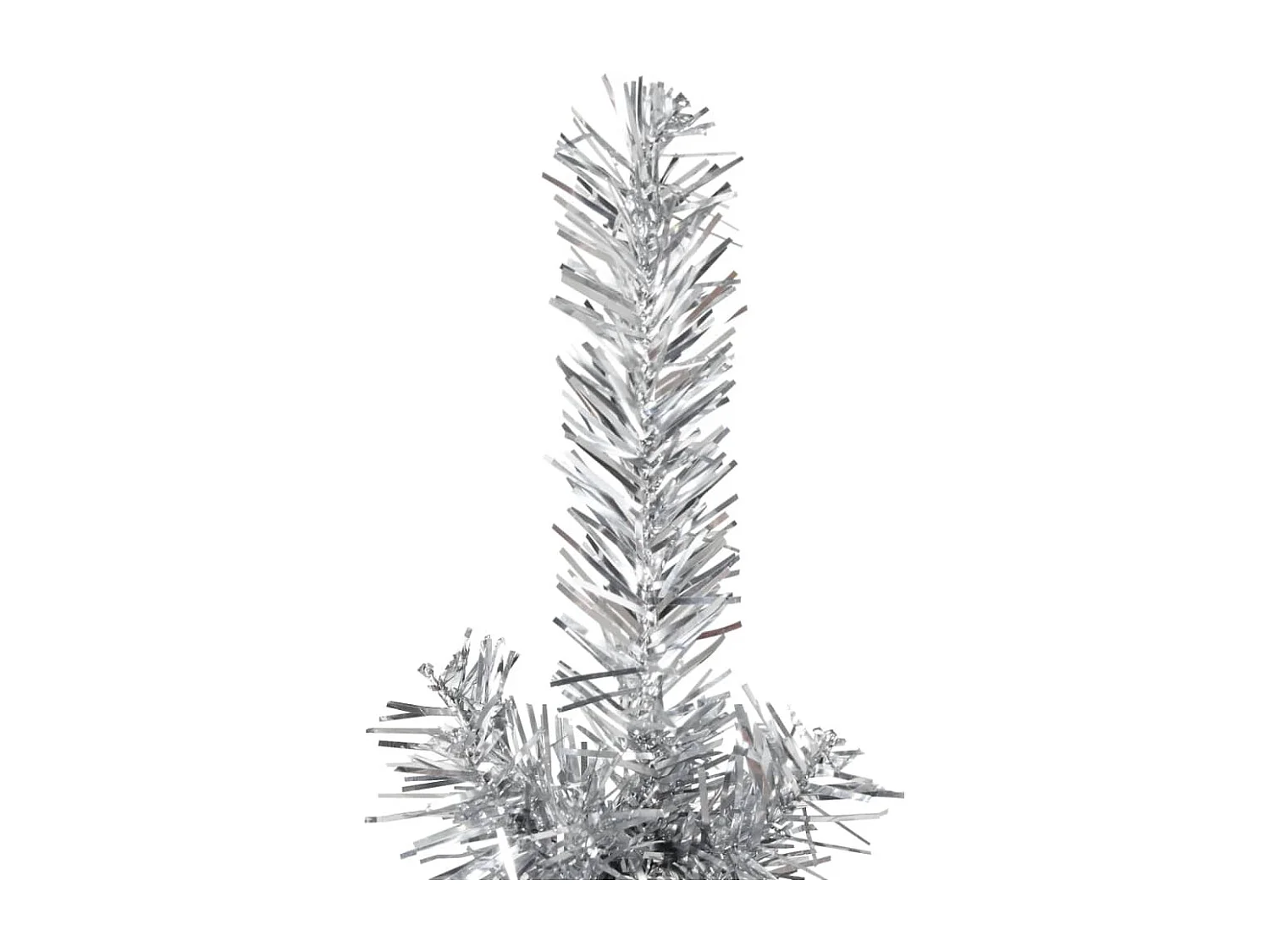 Halbdünner künstlicher Weihnachtsbaum mit silbernem Ständer 120 cm