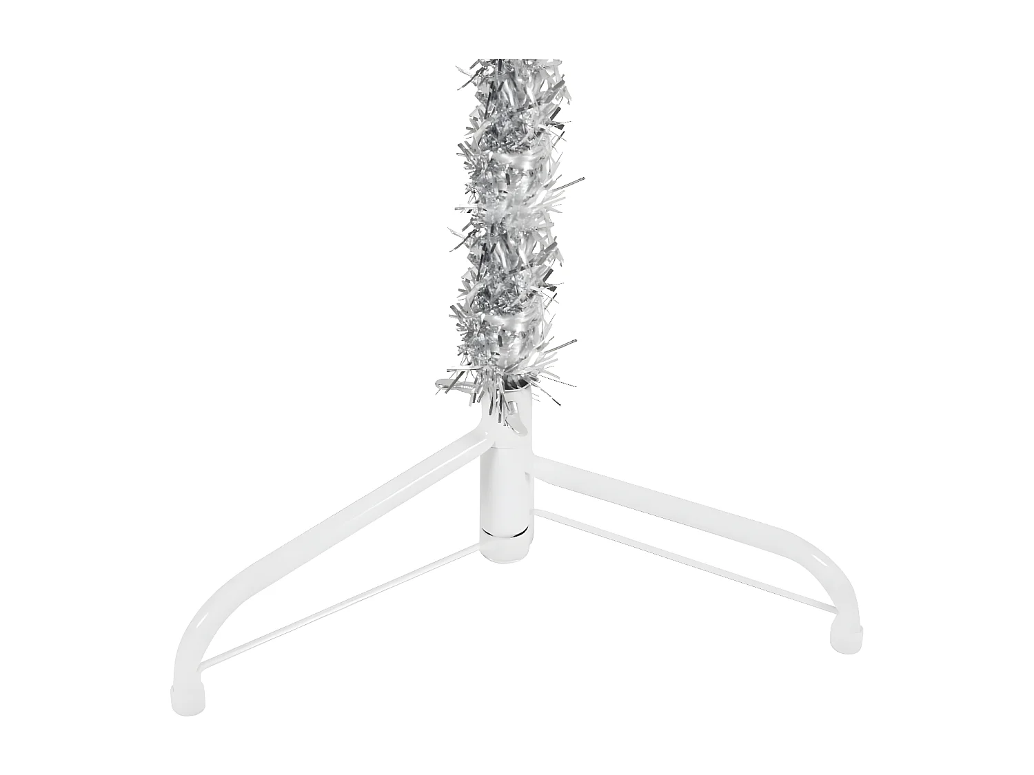 Halbdünner künstlicher Weihnachtsbaum mit silbernem Ständer 120 cm