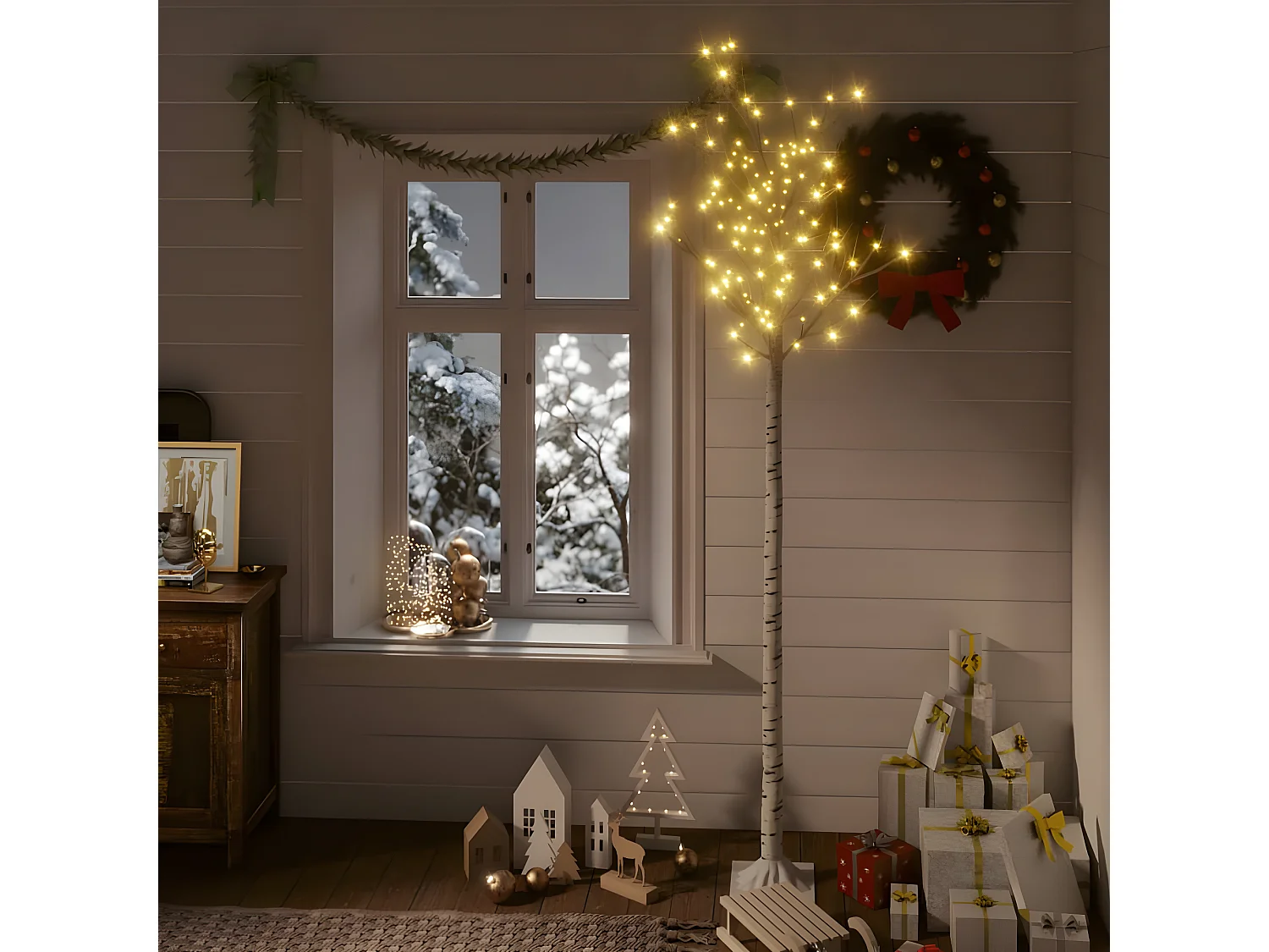 Kerstboom 200 LED warm wit Wilg 2,2 m Int/Ext