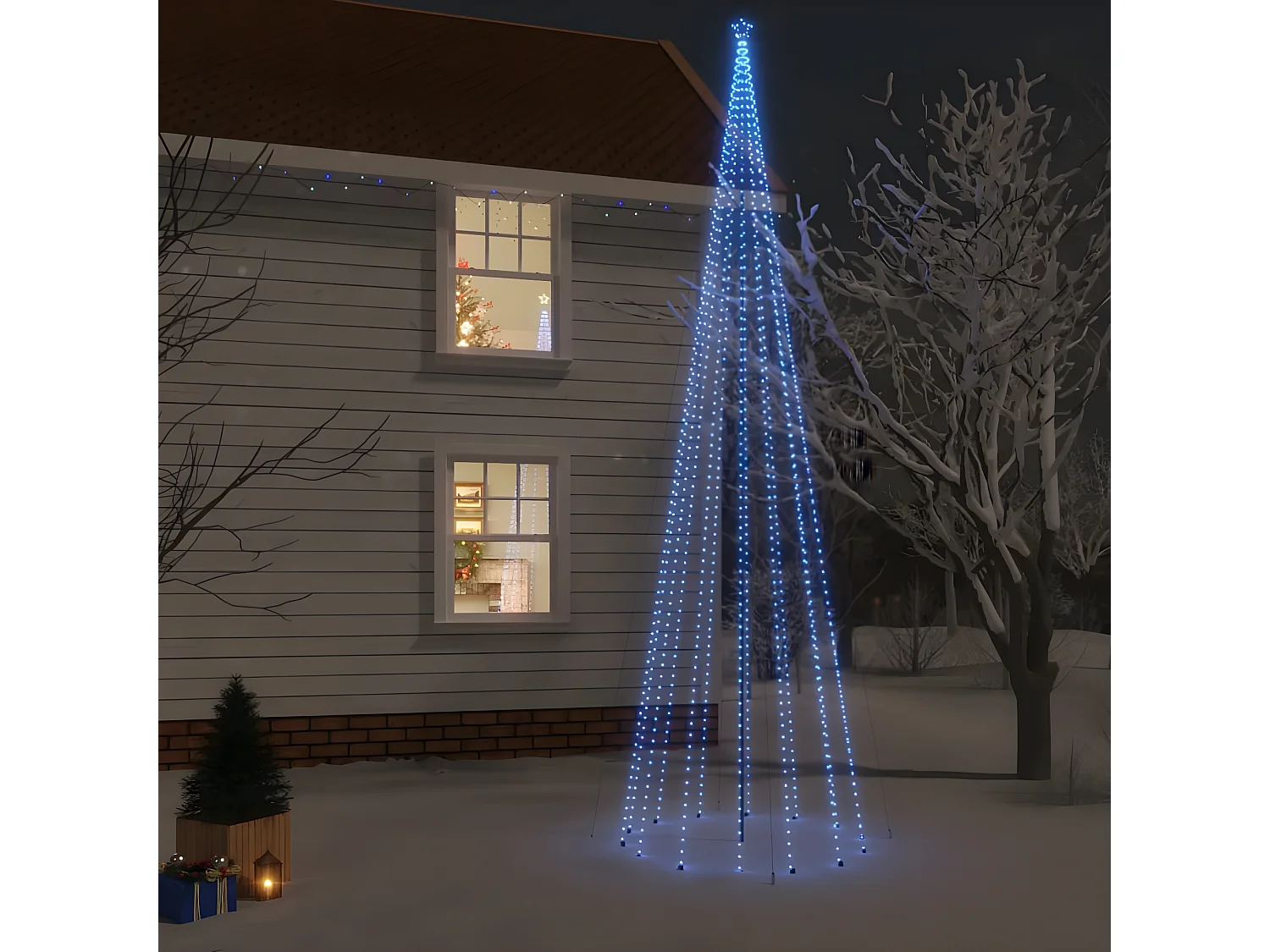 Sapin de No?l avec piquet 1134 LED Bleues 800 cm