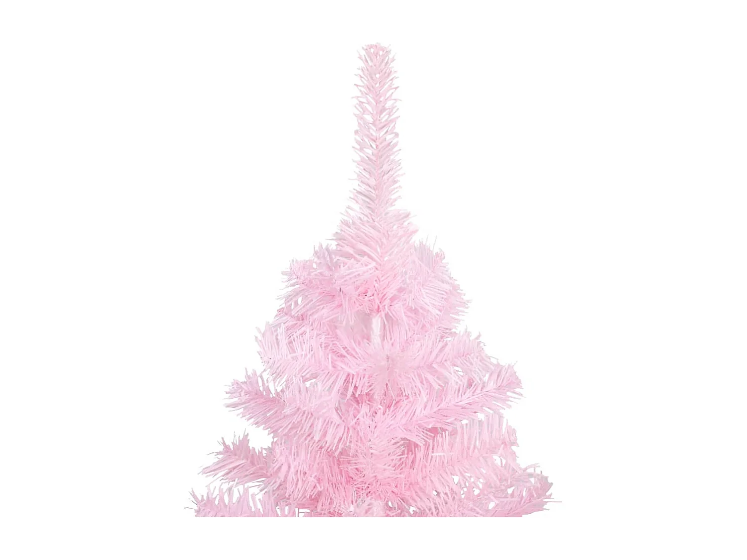 Árvore de Natal artificial pré-iluminada e bolas rosa 150 cm PVC