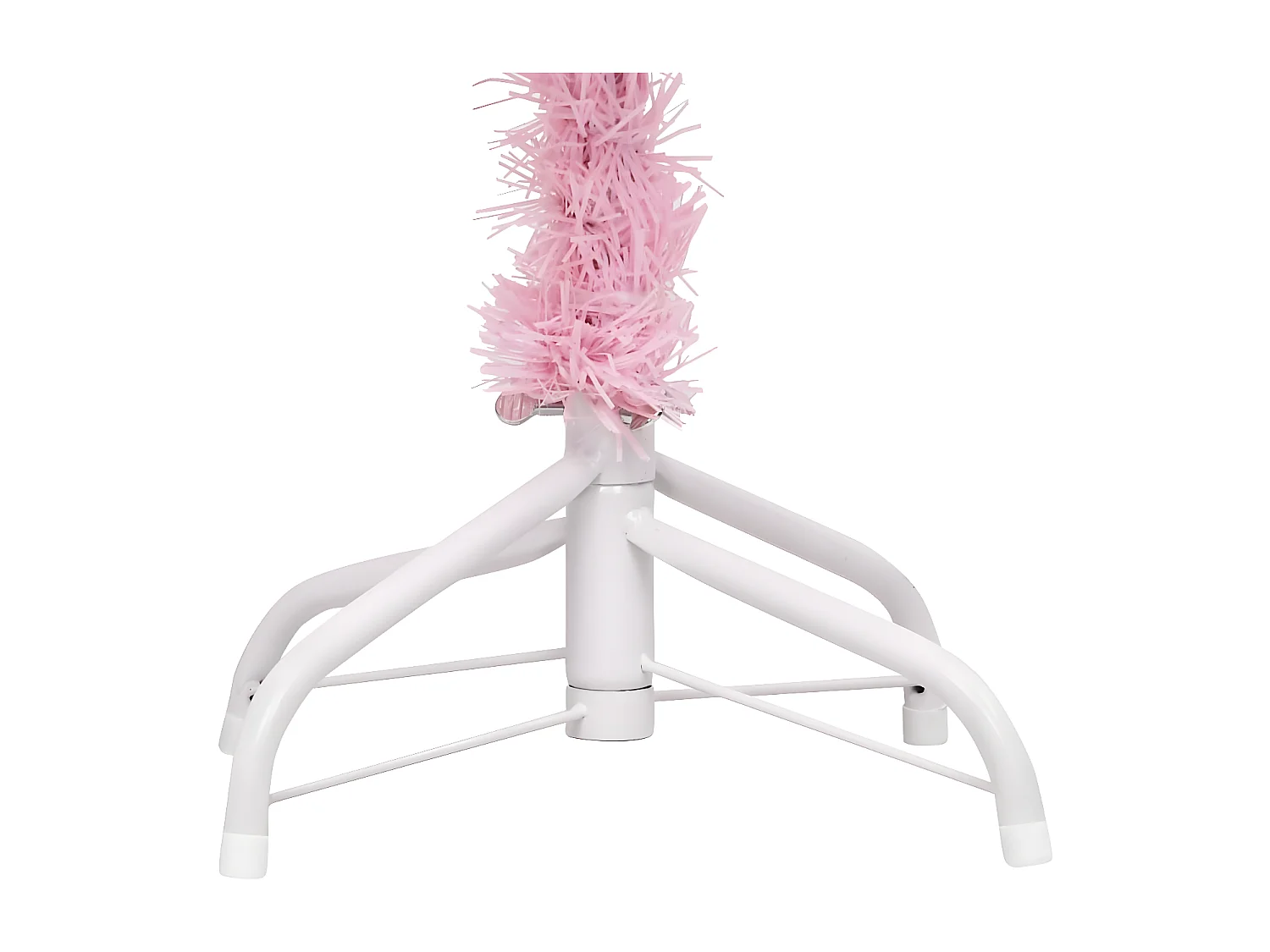 Árvore de Natal artificial pré-iluminada e bolas rosa 150 cm PVC