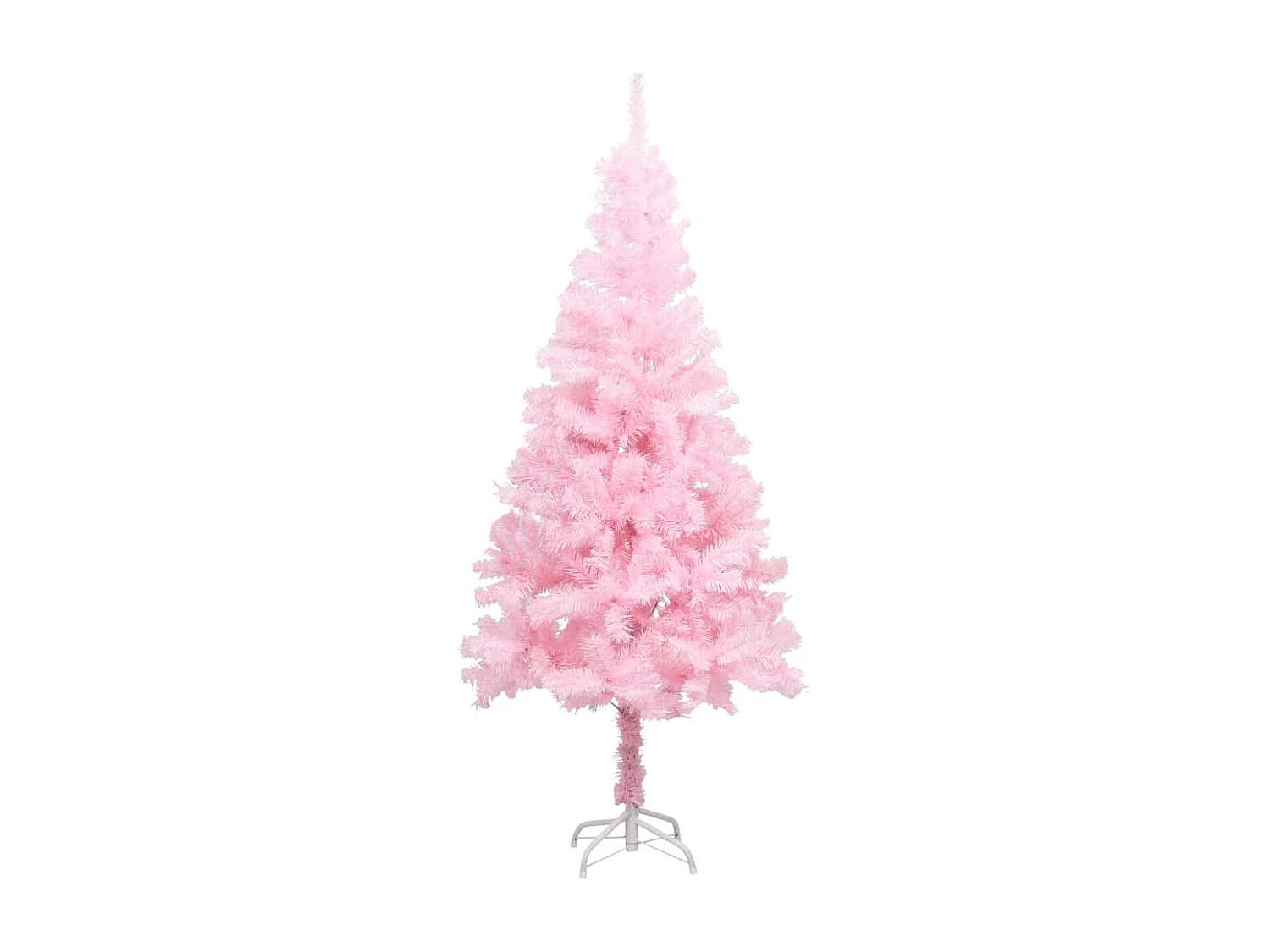 Arbre de No?l artificiel pré-éclairé et boules rose 150 cm PVC