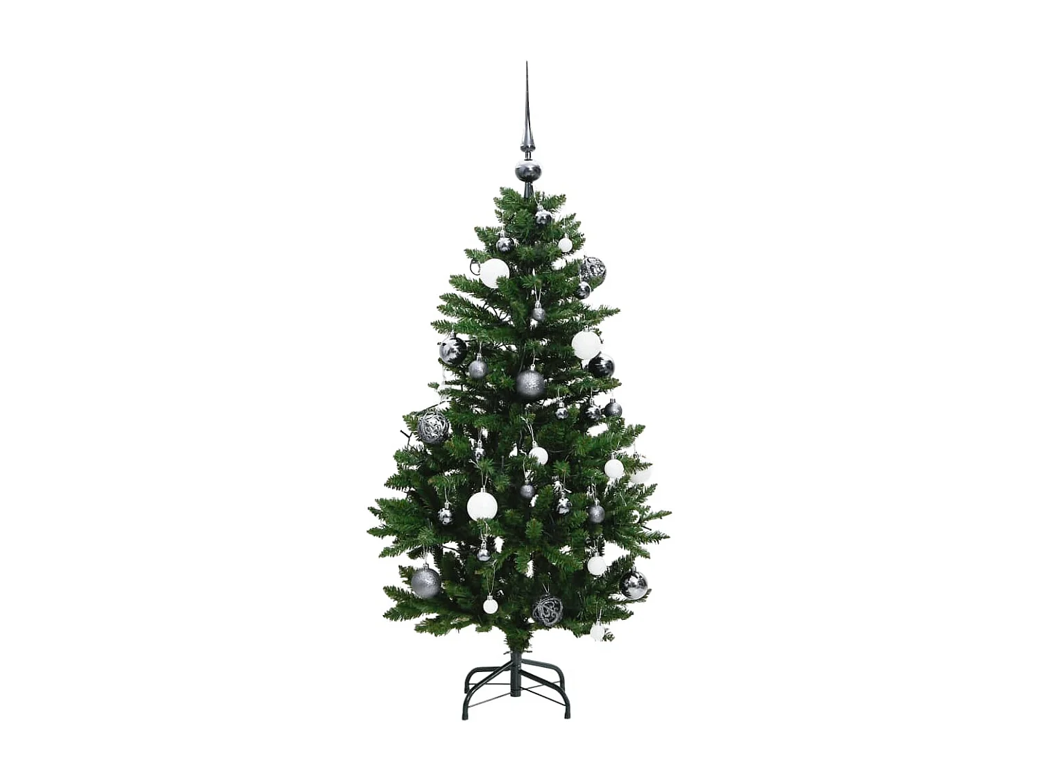 Albero di Natale artificiale snodabile 150 led e palline 150 cm
