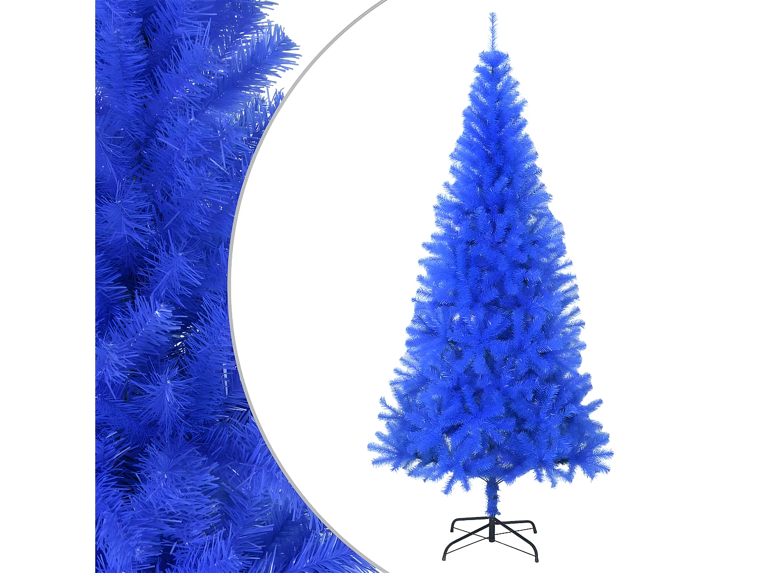 Sapin de No?l artificiel avec support bleu 180 cm PVC