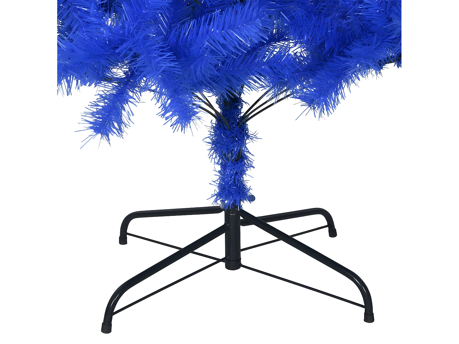 Sapin de No?l artificiel avec support bleu 180 cm PVC