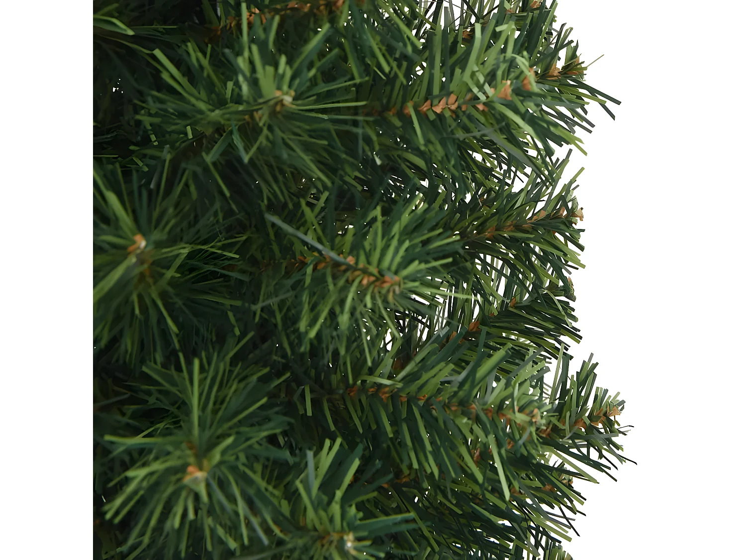 Árvore de Natal artificial fina com suporte verde 150 cm PVC