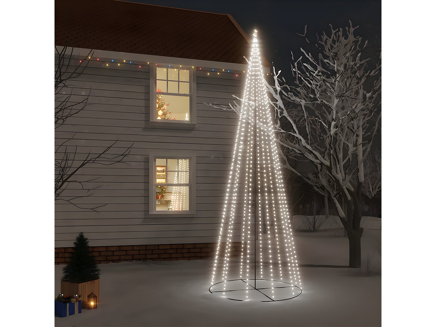 Albero di Natale 732 LED Bianco freddo 160x500 cm