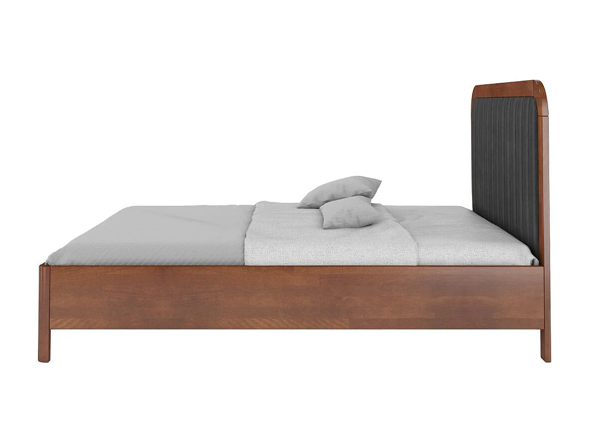 Łóżko bukowe Visby MODENA, 160X200, orzech/czarny