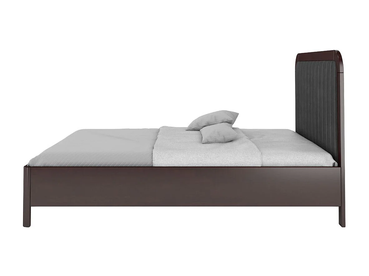 Łóżko bukowe Visby MODENA, 160X200, palisander/czarny