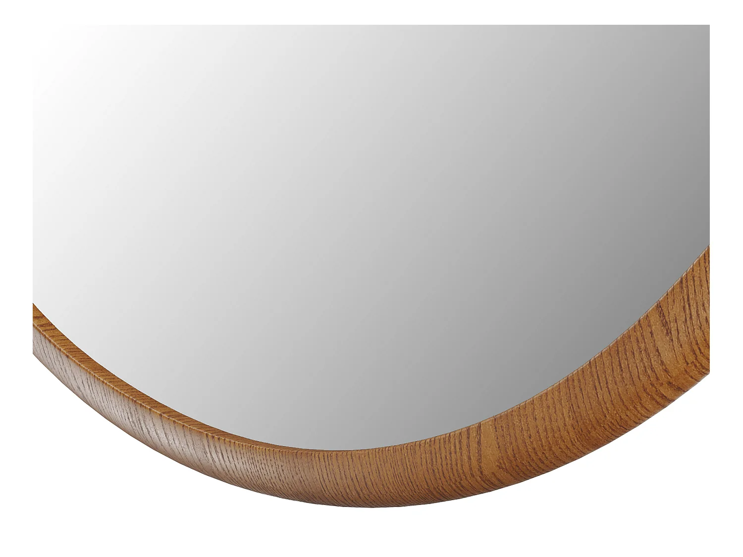 Espejo redondo de madera de hevea - D. 60 cm - Natural - FUJIAN
