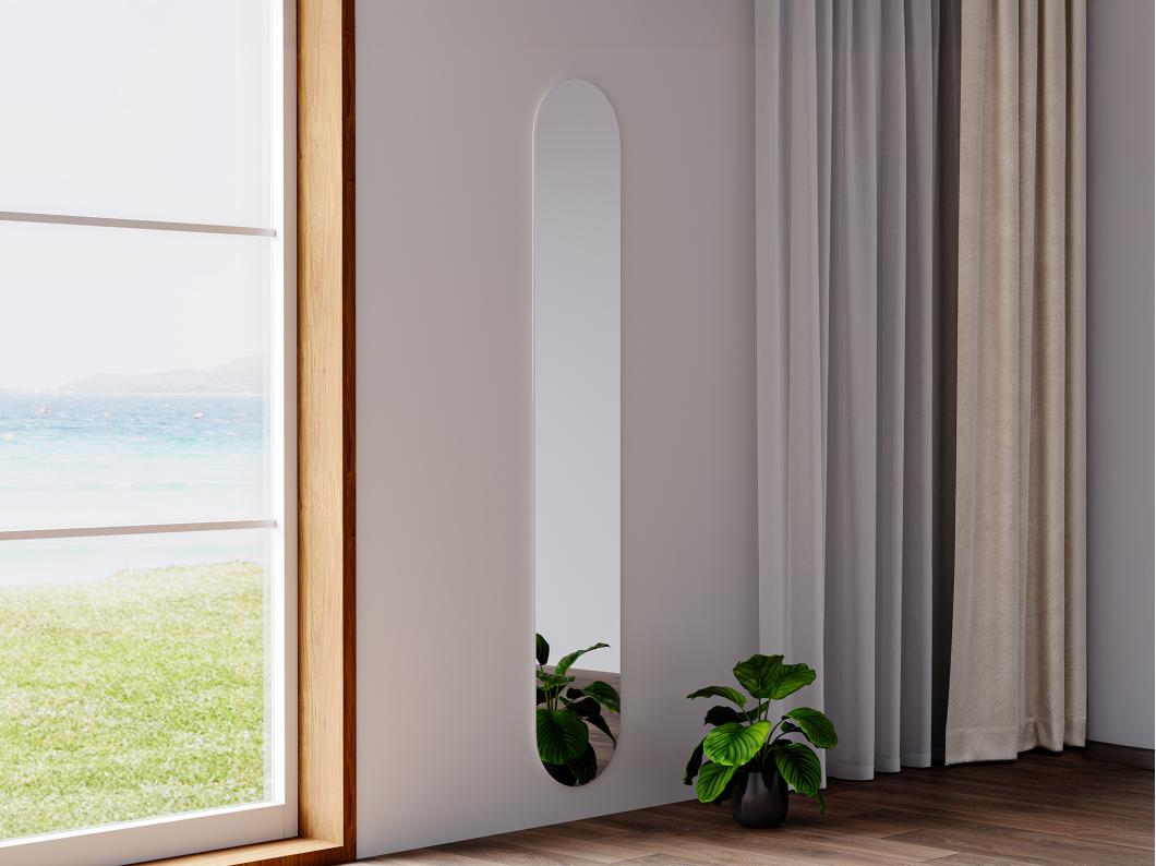 Miroir mural ovale - L. 30 x H. 175 cm - KANXI